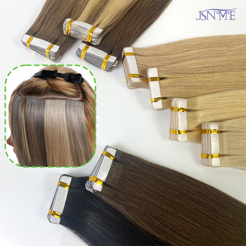 Invisible Tape In Extensions Real Hair - وصلة شعر غير مرئية بدون خياطة