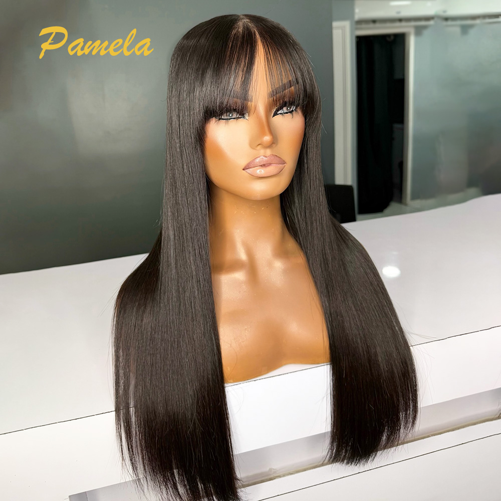 Lace Front Wigs - شعر بشري برازيلي مُقطّع مسبقًا ومستقيم