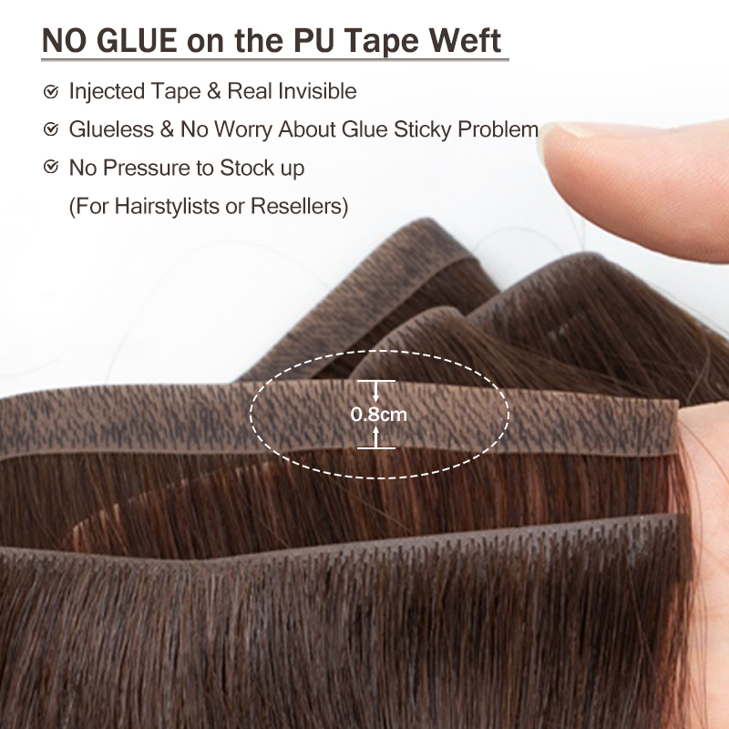 غير مرئية طويلة بولي Tape الشر - مراجعة Invisible Tape In Extensions Real Hair وسعره