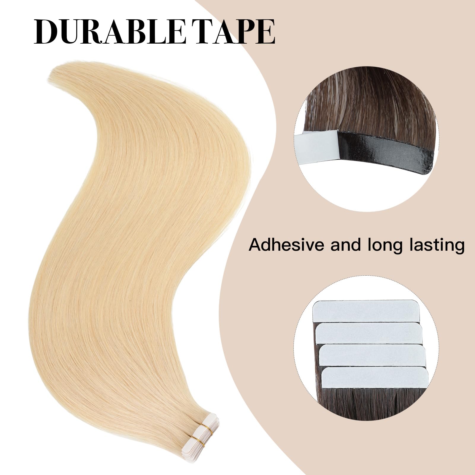 بليتش شعر بشري أشقر 20 بوصة ال - مراجعة Invisible Tape In Extensions Real Hair وسعره