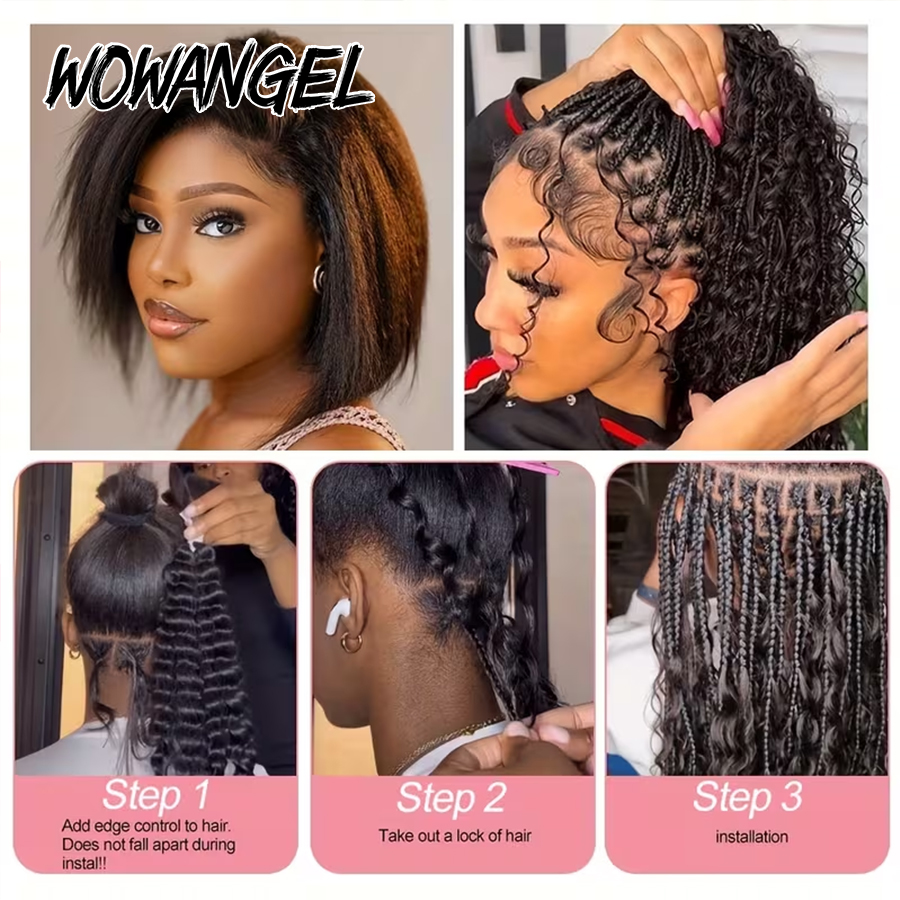 بوهو الضفائر الشعر البشري السا - مراجعة Water Wave Bulk Human Hair For Braiding وسعره