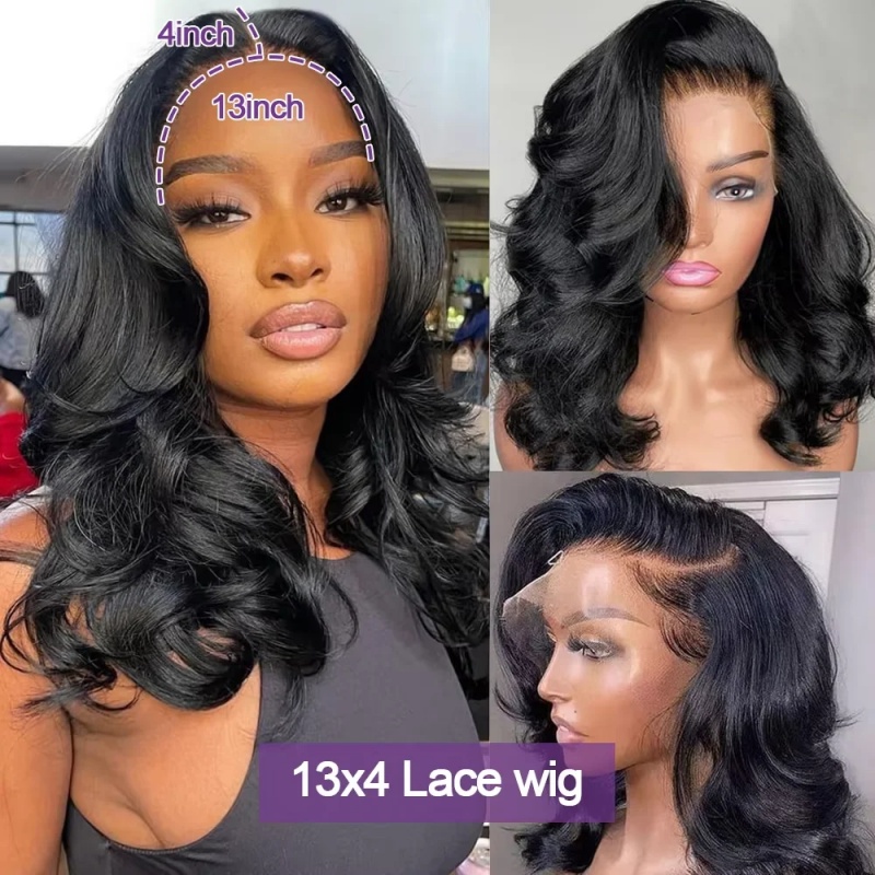شعر مستعار قصير مموج بنسبة 200 - مراجعة Glueless Wear And Go Human Hair Wig وسعره