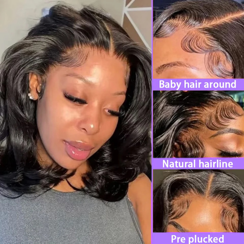 شعر مستعار قصير مموج بنسبة 200 - مراجعة Glueless Wear And Go Human Hair Wig وسعره