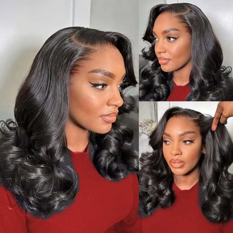 شعر مستعار قصير مموج بنسبة 200 - مراجعة Glueless Wear And Go Human Hair Wig وسعره