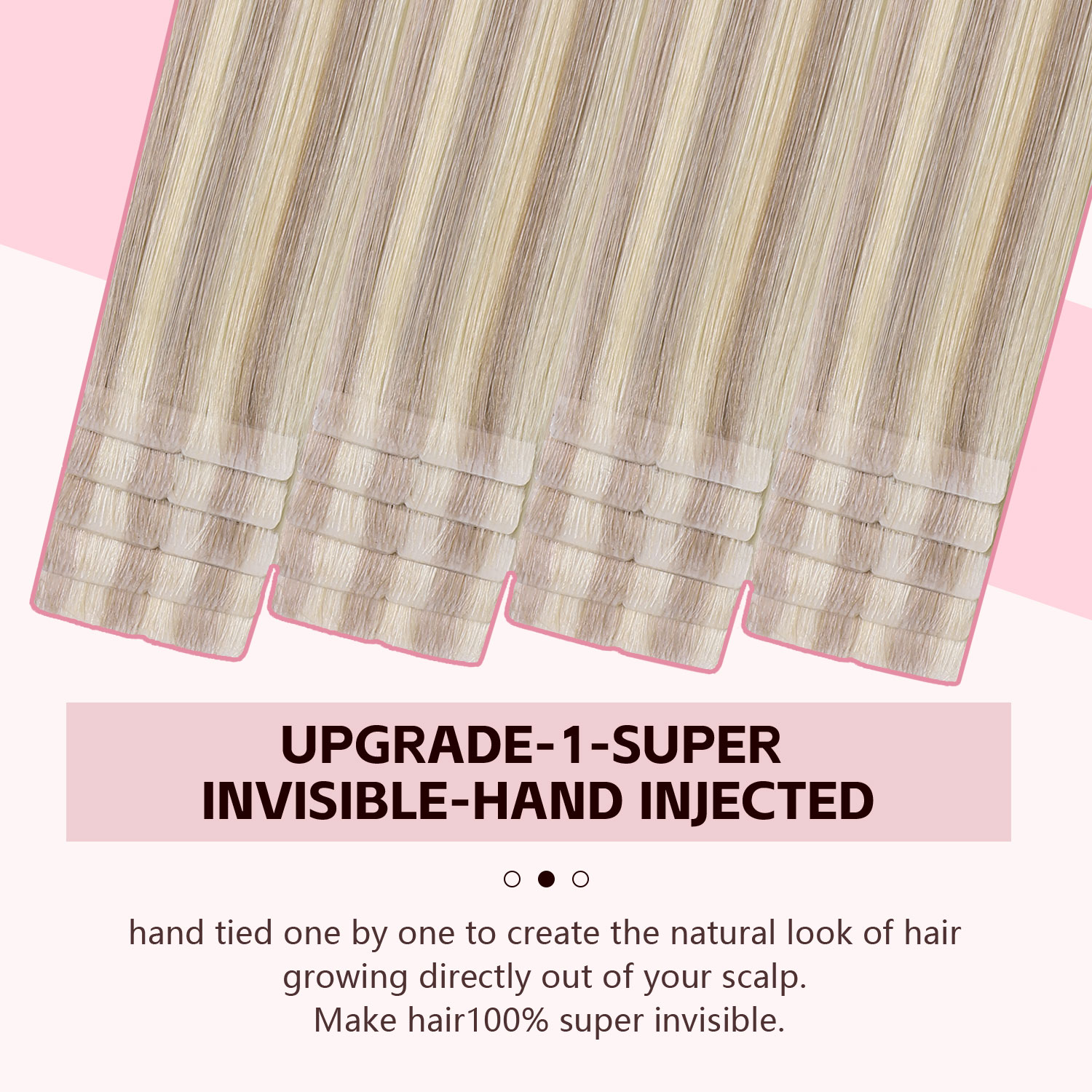 وصلات شعر غير مرئية بشريط لاصق - مراجعة Invisible Tape In Extensions Real Hair وسعره