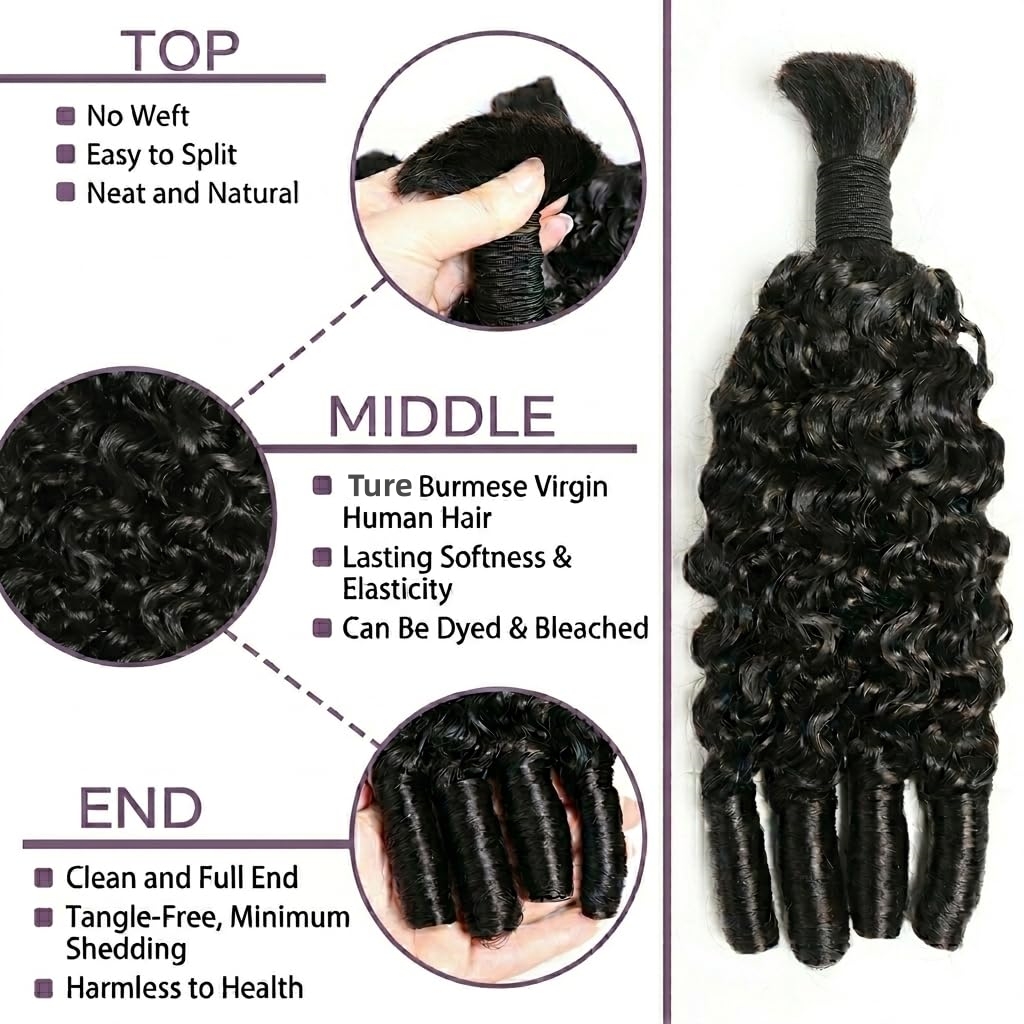 شعر بشري للضفائر البوهيمية، خص - مراجعة Water Wave Bulk Human Hair For Braiding وسعره
