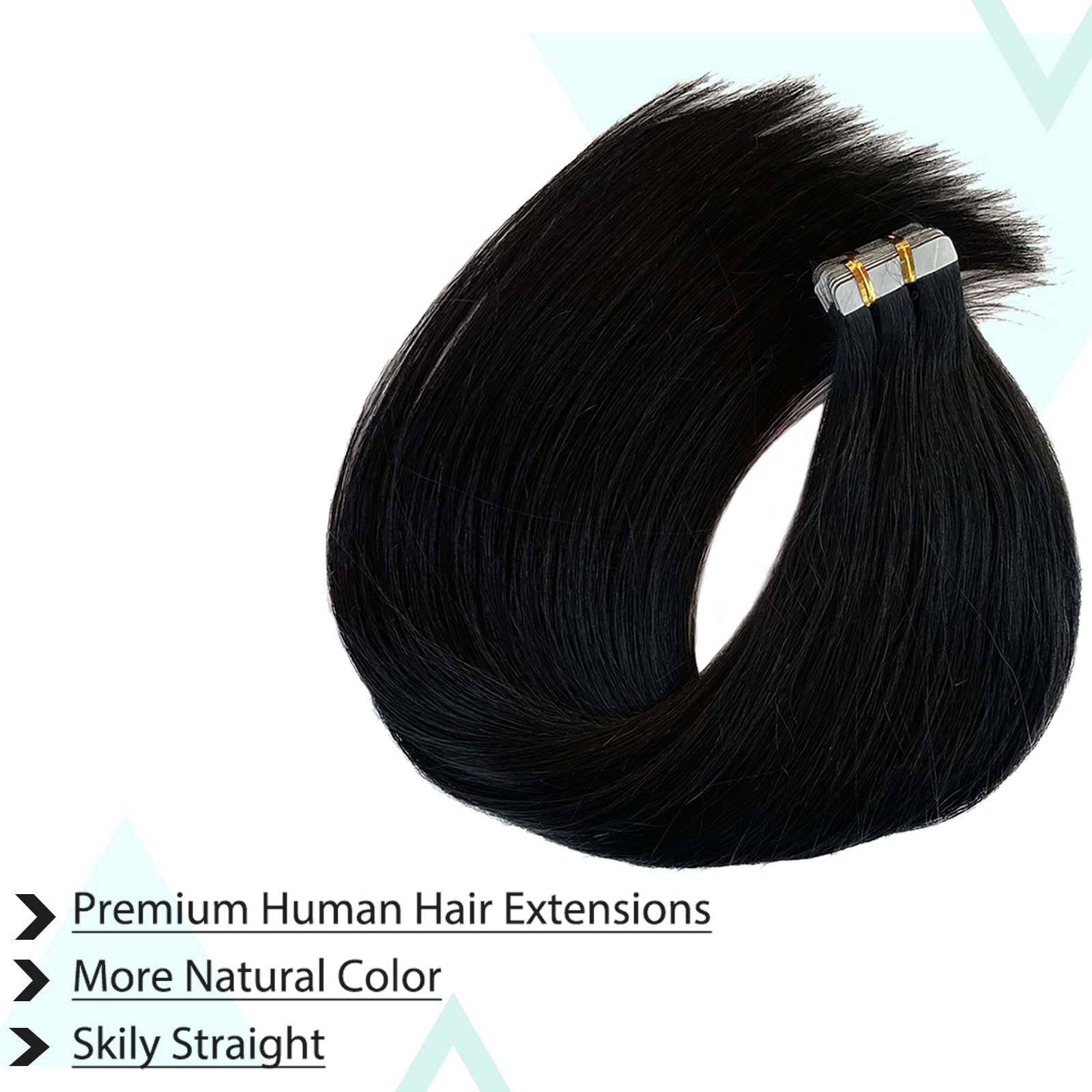 وصلات شعر بشري قابلة للصق # وص - مراجعة Invisible Tape In Extensions Real Hair وسعره
