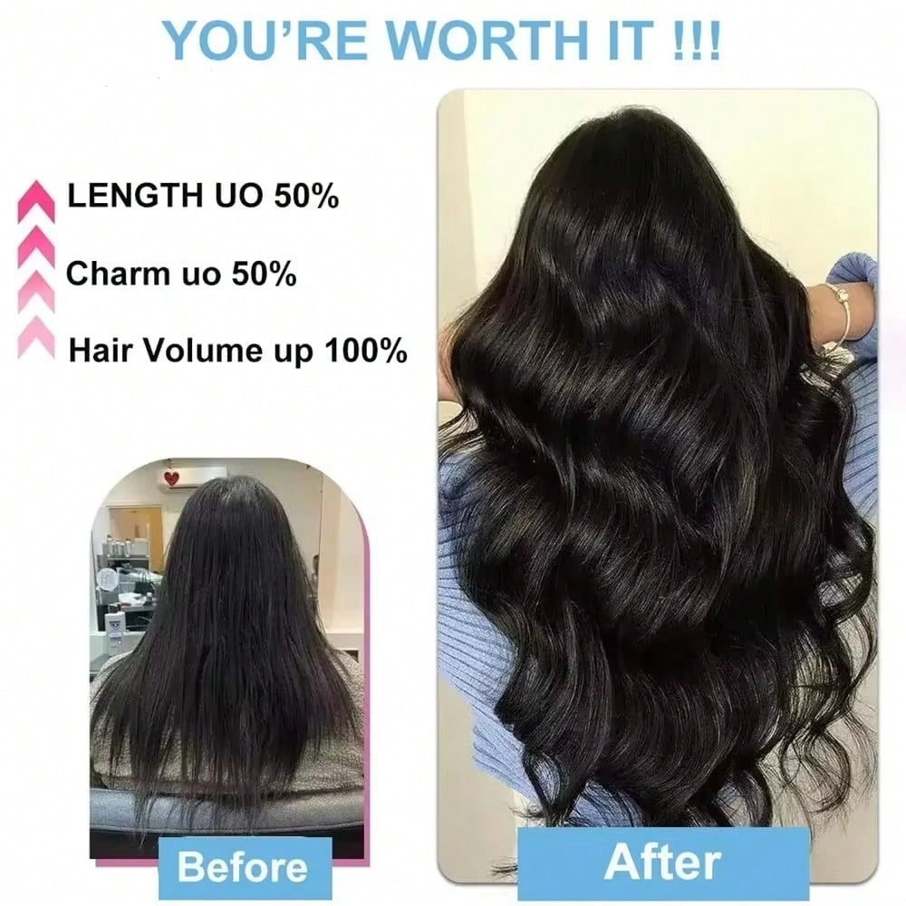 20 قطعة من وصلات الشعر المموجة - مراجعة Invisible Tape In Extensions Real Hair وسعره