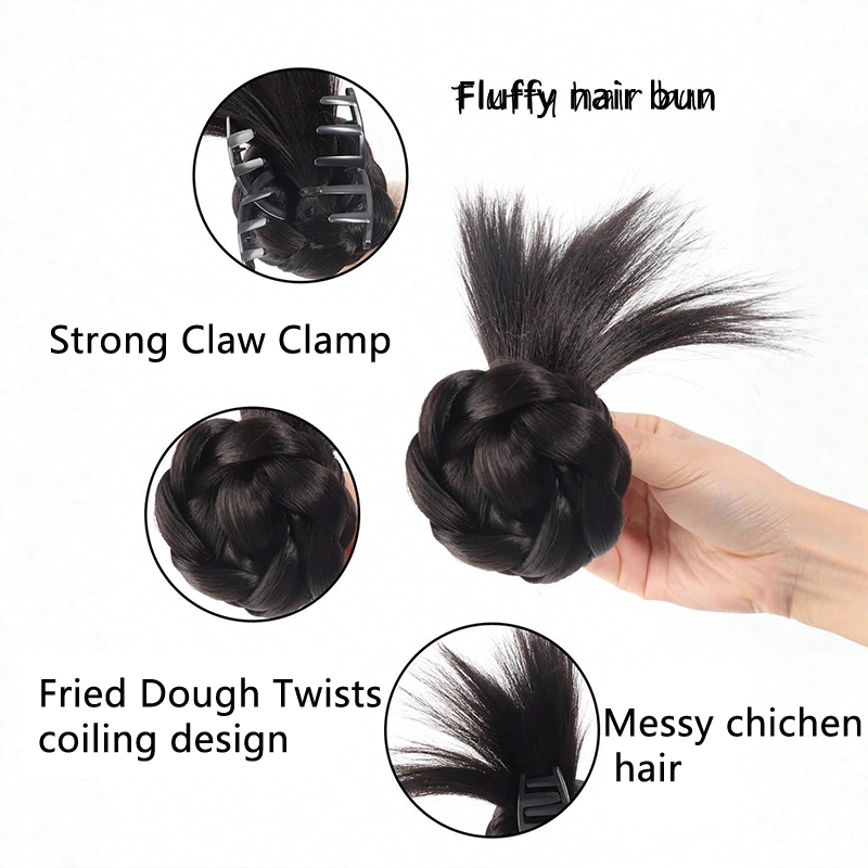 قطعة شعر مجعدة ومزخرفة بمشبك ت - مراجعة Claw Clip Messy Bun Hair Piece وسعره