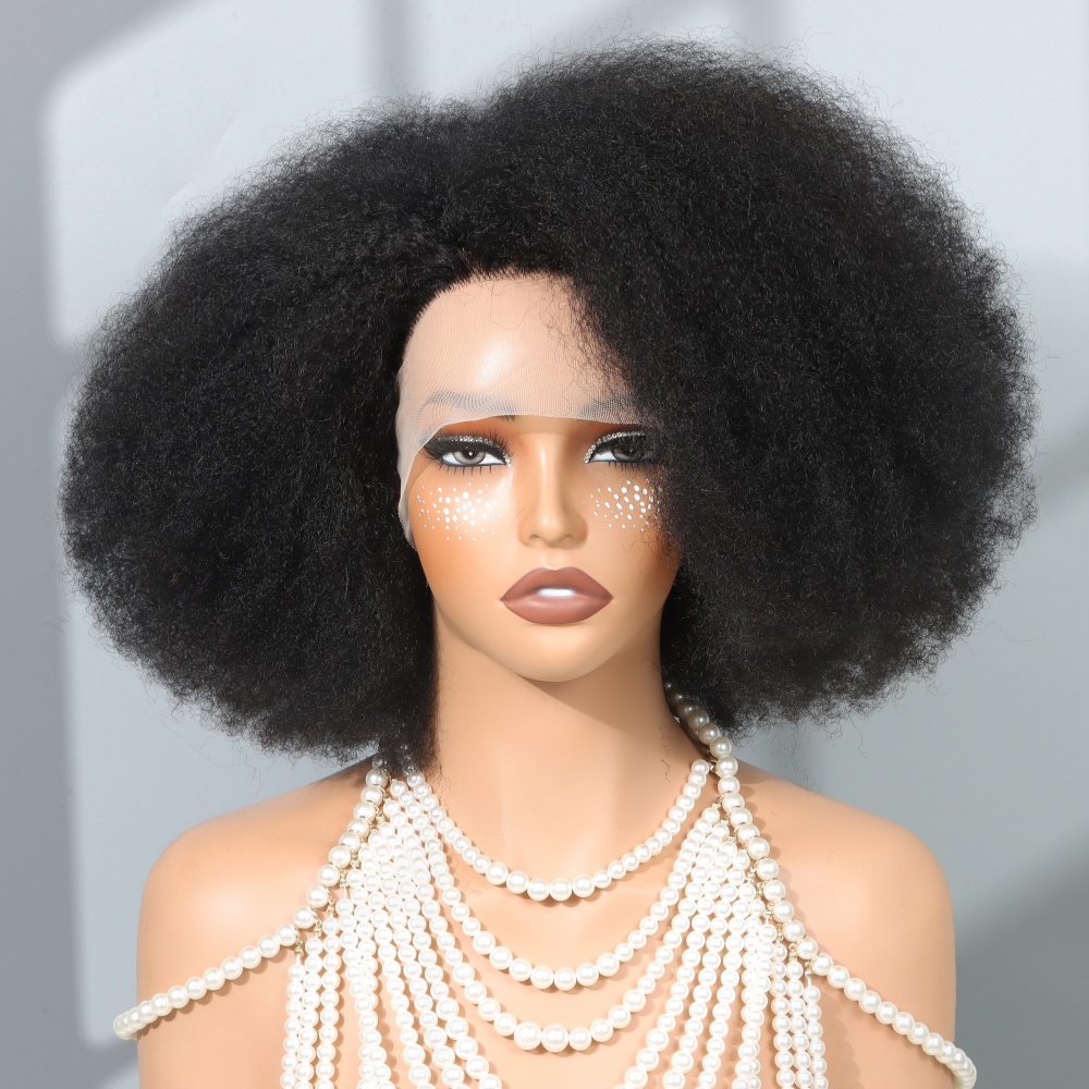 باروكة شعر أفريقي مجعد بطول 14 - مراجعة Glueless Wear And Go Human Hair Wig وسعره