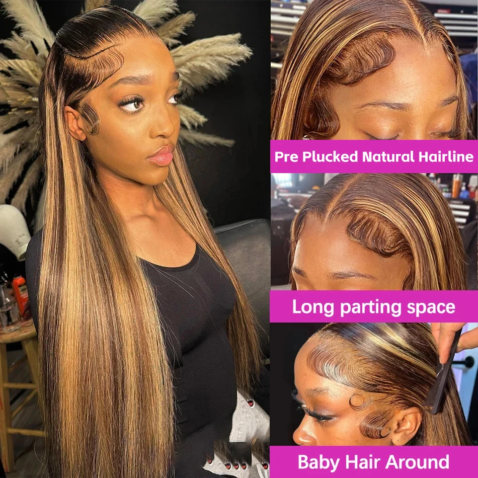 شعر مستعار بشري مستقيم ملون بد - مراجعة Hd Lace Frontal Wig Human Hair Pre Plucked وسعره
