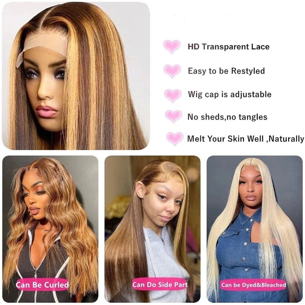 شعر مستعار بشري مستقيم ملون بد - مراجعة Hd Lace Frontal Wig Human Hair Pre Plucked وسعره